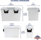 Sheffield 12722 Storage Bins With Lids, 2-Pack Stackable Storage Bins, Made in USA, Lockable and Water-Resistant Containers with Lids, Plastic Containers for Home, Classroom, and Dorm