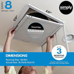 Simply 19x19x1 Air Filter, Merv 8, 6 Pack, For Home AC Furnace & HVAC (Actual Size: 18.75"x18.75"x0.75") DUST, Pet, & Allergy Control