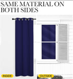 NICETOWN Navy Blue Blackout Curtains 40 inches Length for Kitchen, 2 Panels, 29" Wide, Thermal Insulated Decoration Drapes for Small Window