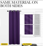 NICETOWN Royal Purple Blackout Curtains 102 inches Length for Living Room, 2 Panels, 55" Wide, Thermal Insulated Long Drapes for Large Window
