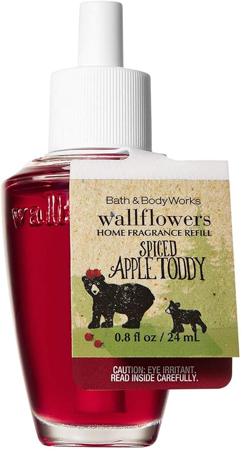 Bath and Body Works Wallflowers Home Fragrance Refill 0.8 Fluid Ounce [2018 Edition] (Spiced Apple Toddy)