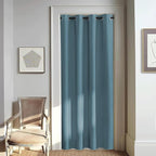 NICETOWN Door Curtain for Closet Doors 80 Inches Long 1 Panel, Blackout Doorway Curtain for Open Closet Bedroom, Room Divider Living Room for Privacy (Smoky Blue, 1 Panel, 46W x 80L)