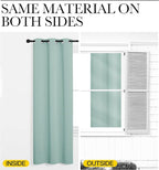 NICETOWN Aqua Blue Blackout Curtains - 120" Long for Office, Dining Room, Guest Room - 55" Wide by 120" Long, 2 Pieces - Sound Reducing, Heat and Cold Block Curtain Panels for Modern Decor