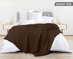 Utopia Bedding Brown 100% Cotton Waffle Blanket 300 GSM [Queen - 90x90 Inch] Soft Lightweight Breathable Bed Blanket for All Season
