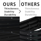 12x4x1ft(2 Pack) Galvanized Raised Garden Bed,Outdoor Planter Box Metal Patio Kit Planting Bed for Vegetables Flowers Herb,Black