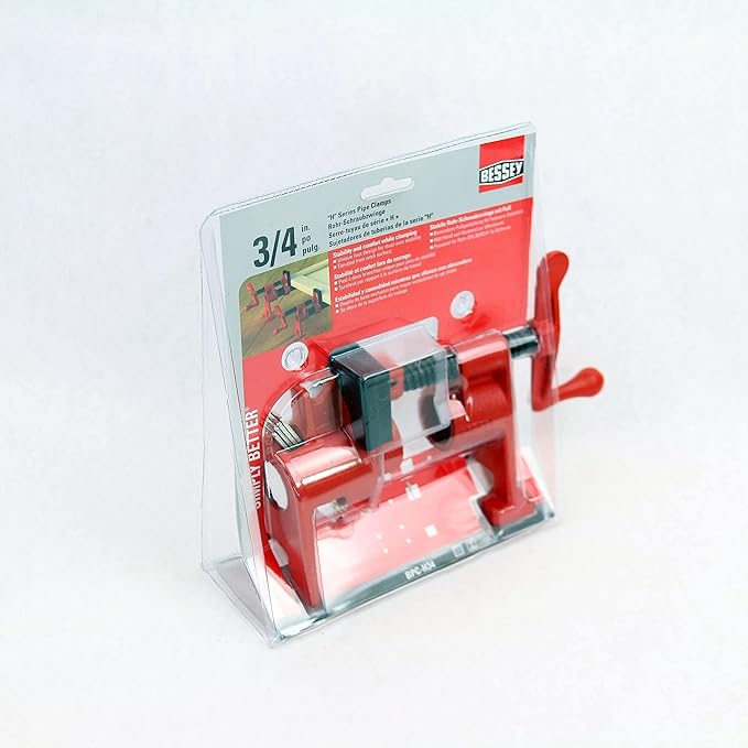 Bessey BPC-H34,3/4-In. H Style Pipe Clamps - Incredibly Versatile,Easy To Assemble,Indespensable Workshop Clamp For Woodworking,Carpentry,Home Improvement,and DIY Projects,(Pack of 4)