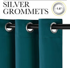 NICETOWN Teal Blackout Curtains 84inch Length 2 Panels Set, Grommet Chic Thermal Insulated Room Darkening Window Treatments for Bedroom/Living Room, W52 x L84