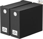 SpaceAid 2 Pack Bed Sheet Organizers and Storage, Foldable Sheet Organizer for Linen Closet, Sheets Set Folder Keeper with Window XL (Queen & King Size) Organizing Bedding Container, Black