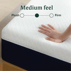ZINUS 10 Inch Full Cooling Comfort Hybrid Mattress [New Version], Fiberglass Free, Medium Firm Feel, Motion Isolation, Certified Safe Foams & Fabric