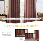 NICETOWN Wild Rose Velvet Curtains, Rod Pocket Velvet Drapes, Media Movie Theater Room Decor for Living Room, Super Soft Luxury Velvet Room Darkening Drapes for Home Decor (1 Pair, W52 x L96 inches)