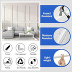RELIANCER Peel and Stick Wall Molding Kit,30PCS Pre-Cut Door Molding Panels,3D Moulding Wainscoting Panel,Self Adhesive Walls Moulding Trim,Wall Modular Frames for Interior Walls Decor Home Bedroom