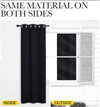 NICETOWN Black Out Curtain Panels - Home Decoration Thermal Insulated Solid Grommet Blackout Curtains/Drapes for Hall/Dining Room (Set of 2, 42 inches by 95 Inch, Black)