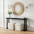 Plank+Beam Solid Wood Console Table, 66 Inch, Sofa Table, Narrow Entryway Table for Hallway, Behind The Couch, Living Room, Foyer, Easy Assembly, Black