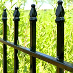 Metal Garden Fence 32 inch H x 24 inch W (5 Panels, Total Length 10 ft) No Need Dig Outdoor Rustproof Animal Barrier Fencing Border Fence for Dog, Patio,Yard, Landscape, Flower Bed