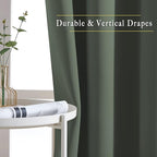 NICETOWN Blackout 102 inch Curtains for Living Room, Grommet Thermal Insulated Room Darkening Curtains for Bedroom/Living Room, 2 Panels, W52 x L102, Dark Mallard