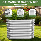 4 PCS Tall 2x2x1.5ft Galvanized Raised Garden Bed Outdoor, Metal Garden Bed for Vegetables, Above Ground Garden Box for Flower, Steel Raised Beds for Gardening