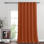 NICETOWN Burnt Orange Blackout Curtain for Sliding Door, Grommet Patio Door Curtain Wide Window Treatment Privacy Thermal Curtain for Bedroom/Living Room (1 Panel, W80 x L95)