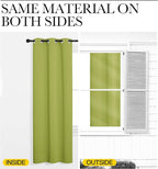 NICETOWN Fresh Green Blackout Curtains 40 inches Length for Kitchen, 2 Panels, 29" Wide, Thermal Insulated Decoration Drapes for Small Window