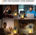 Candle Warmer Lamp with 3 Bulbs, Adjustable Height Dimmable Candle Warmer with Timer, Compatible with Large Jar Candles, Candle Lamp with Charming Gift Box Ribbon for Her/Him(Black)