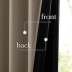 NICETOWN 100% Full Blackout Portable Curtains for Bedroom, Grommet Lightweight Travel Black Out Shades Window Treatments Thermal Curtains for Laundry/Kitchen, Tan, W52 x L63, 2 Panels