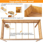 Bamboo Raised Garden Beds Outdoor, Raised Garden Bed with Legs, Elevated Bamboo Planter Box, Standing Growing Bed for Growing Fresh Herbs, Vegetables, Succulents, Flowers (48x25x30 Inch)
