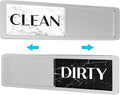 Dishwasher Magnet Clean Dirty Sign, Clean Dirty Magnet for Dishwasher, Modern Kitchen Decor, Magnetic Dish Washer Sign Indicator, Sliding Rustic Dish Washer Signs, Marble Black & White Granite