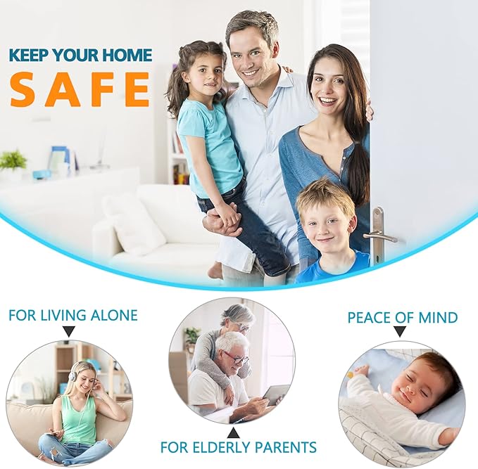 Home Security Door Reinforcement Lock - Upgraded Safety Door Locks Latch Night Bedroom Door Lock Withstand 800 lbs, Child Proof Front Door Lock for Kids Safety Deadbolt Lock Home Improvement Locks