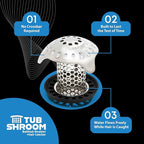 TubShroom Ultra Revolutionary Bath Tub Drain Protector Hair Catcher/Strainer/Snare Stainless Steel, Single Pack