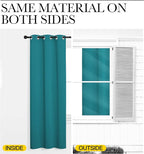 NICETOWN Room Darkening Curtains 78 inch Length 2 Panels, Thermal Insulated Grommet Blackout Curtains for Modern Casual Elegant Bedroom Kids Room Theme Decoration (Peacock Teal, 2 Pieces, W55)