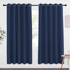 NICETOWN Blackout Curtain Panel 72" L - Window Treatment Energy Saving Thermal Insulated Solid Grommet Blackout Drapes for Living Room (Navy, 1 Panel, 66 by 72-Inch)
