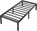 Metal Platform Bed Frame 16 Inch Tall,No Box Spring Needed,Twin Size Bed with Heavy Duty Strong Support Slats,Easy to Assemble,Black
