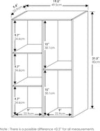 Furinno LUDER Book Shelf, 5-Cube Bookshelf, Reversible Bookcase, 9.4 x 19.5 x 31.5, Easy Assembly, for Living Room, Bedroom, Home Office, White/Pink