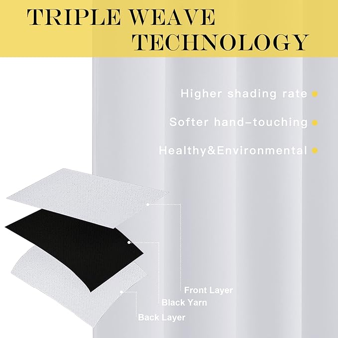 NICETOWN Room Darkening Privacy Doorway Curtains - Grommet Thermal Insulated Light Blocking Window Treatments for Bedroom/Living Room (W46 x L80, 1 Panel, Greyish White)