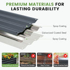 INNO STAGE Galvanized Raised Garden Bed Kit, 6x3x1FT Metal Raised Garden Beds for Vegetables, Rust-Resistant & Easy Assembly, Outdoor Raised Beds for Gardening, Flowers, Herbs (Grey)