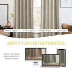 NICETOWN Living Room Camel Velvet 102 inches Long Curtains, Sound and Sunlight Reducing Heavy Matt Rod Pocket Drapes/Panels for High Celling Wall (2 Panel Per Pack, W52 x L102)