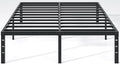 Metal Bed Frame,Full Size Bed Frame with Storage Space,Heavy Duty Sturdy Mattress Foundation,Easy Assembly,No Box Spring Needed, Black,18 Inch,Full