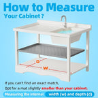 Winisok Silicone Under Sink Mat 34" x 22", kitchen Essentials and Gadgets, Shelf liner and Cabinet Protector, Home Organizers and Storage, Waterproof Bathroom Tray