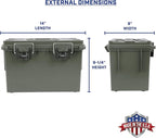 Sheffield 12774 XL Storage Bins With Lids, 2-Pack Stackable Storage Bins, Made in USA, Lockable and Water-Resistant Containers with Lids, Plastic Containers for Home, Classroom, and Dorm