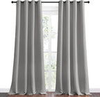 NICETOWN Silver Grey Room Darkening Curtain Panels 102" Long for RV, 55" Width, 2 Panels, Play Room, Studio, Heat Block Out and Keep Warm Drapes Window Treatment Drapes for Doorway Entryway Patio