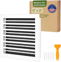 Decorative Aluminum Air Vent Cover for Wall & Ceiling - HVAC Register,Grille with Linear Slot Diffuser, Quiet Operation for Home (White, 12x12)