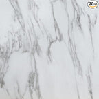 Nexus Self Adhesive 12-Inch Vinyl Floor Tiles, 20 Tiles - 12" x 12", Bianco Marble Pattern - Peel & Stick, DIY Flooring for Kitchen, Dining Room, Bedrooms & Bathrooms by Achim Home Decor