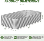 3 Pack Tall 4x2FT Corrugated Galvanized Steel Raised Garden Bed Outdoor, Metal Above Ground Garden Bed for Vegetables and Flowers, Raised Beds for Gardening