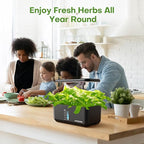 Ahopegarden Indoor Hydroponics Growing System: 10-Pod Smart Garden with Automated LED Light & Efficient Pump for Growing Herbs, Lettuce, Tomatoes - Hydroponic Planter for Home
