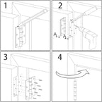 42 Pack Rounded Door Hinges Brushed Nickel 3.5 Inch Interior 5/8" 3-1/2" Flat Iron Hinge Hardware House Bifold Table Farmhouse Bedroom Office Living Room Decor 3 ½" Heavy Metal Accessories for Doors