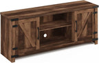Furinno Cabinet Stand with Storage for TV up to 65 Inch, 70 Inch, Rustic Brown