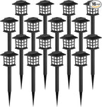 GIGALUMI Solar Outdoor Lights，16 Pack LED Solar Lights Outdoor Waterproof, Solar Walkway Lights Maintain 10 Hours of Lighting for Your Garden, Landscape, Path, Yard, Patio, Driveway