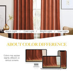 NICETOWN Burnt Orange Room Darkening Curtains for Sliding Patio Door 2 Panels, 52 inch Wide x 96 inch Long, Privacy and Warm Thermal Insulated Long Drapes for Large Door Windows