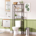 AmazerBath Bamboo Over The Toilet Storage Shelf, Over Toilet Bathroom Organizer Rack, 3-Tier Bathroom Shelves Over Toilet, Space Saver, Espresso