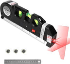 Laser Level Line Tool, Multipurpose Laser Level Kit Standard Cross Line Laser leveler Beam Tool with Metric Rulers 8ft/2.5M for Picture Hanging cabinets Tile Walls by AikTryee.