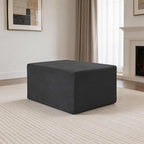 Ottoman for Cloud Sectional Boneless Couches Living Room, Modular Ottoman for Deep Seat Oversized Couch, Memory Foam Compressed Spineless Foot Rest for Bedroom Apartment Grey